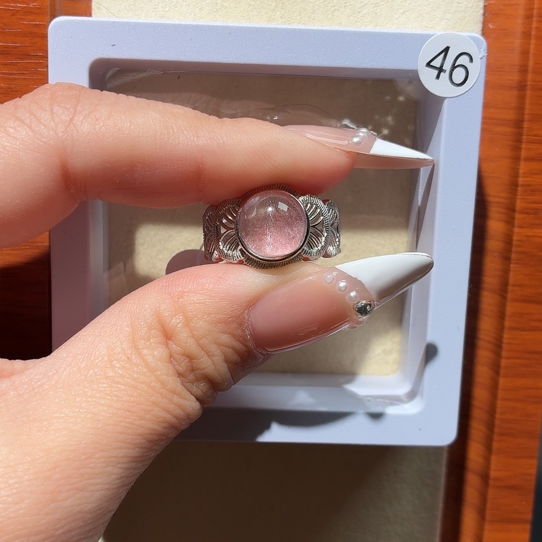 小***涵水晶戒指银S925镶嵌