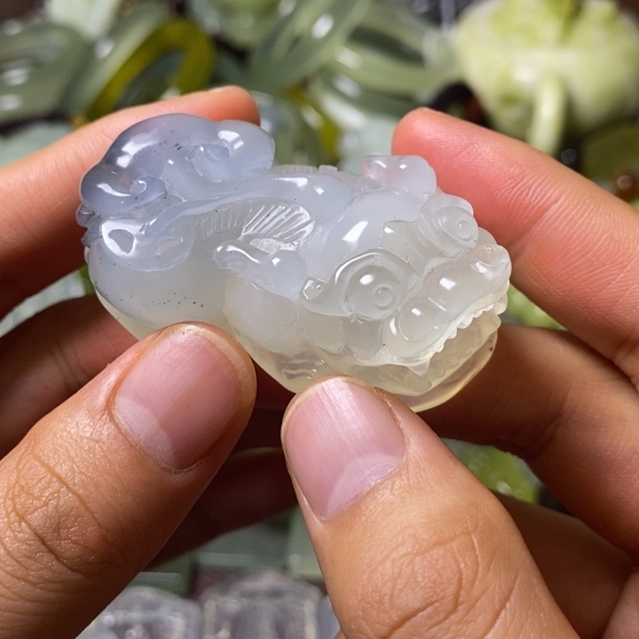 岫玉岫玉手把件未镶嵌