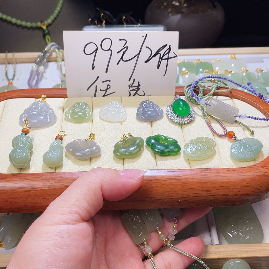 和田玉颈饰未镶嵌多样性发2