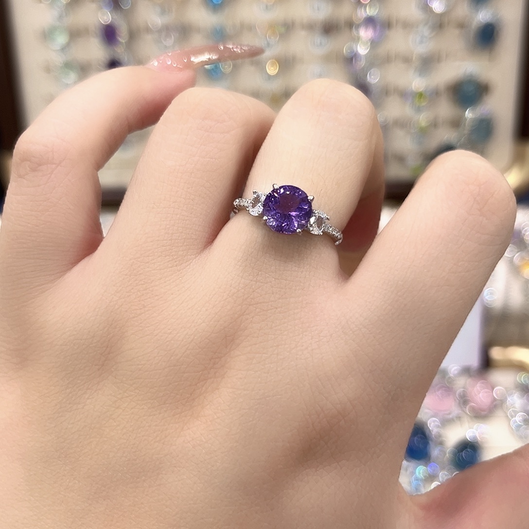 戒指银S925镶嵌黄晶