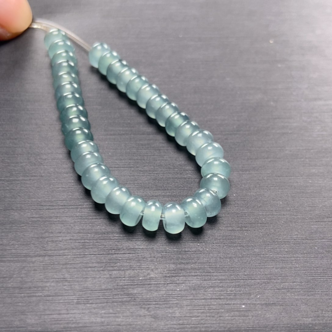 翡翠手串未镶嵌手链算盘珠55了浅色