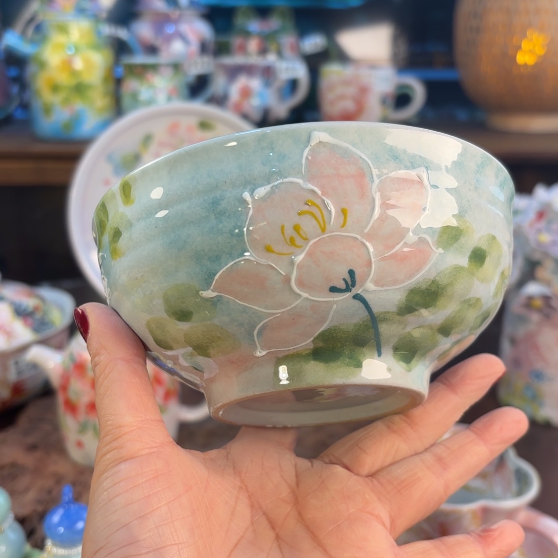 景德镇手绘高温釉下彩陶瓷茶具