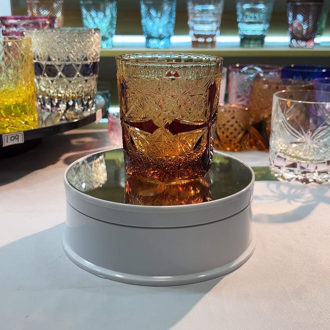 ༒***亚吸管款水晶玻璃红色十字纹