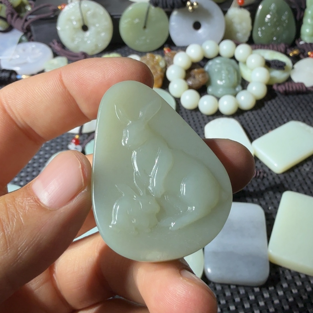 和田玉未镶嵌手链