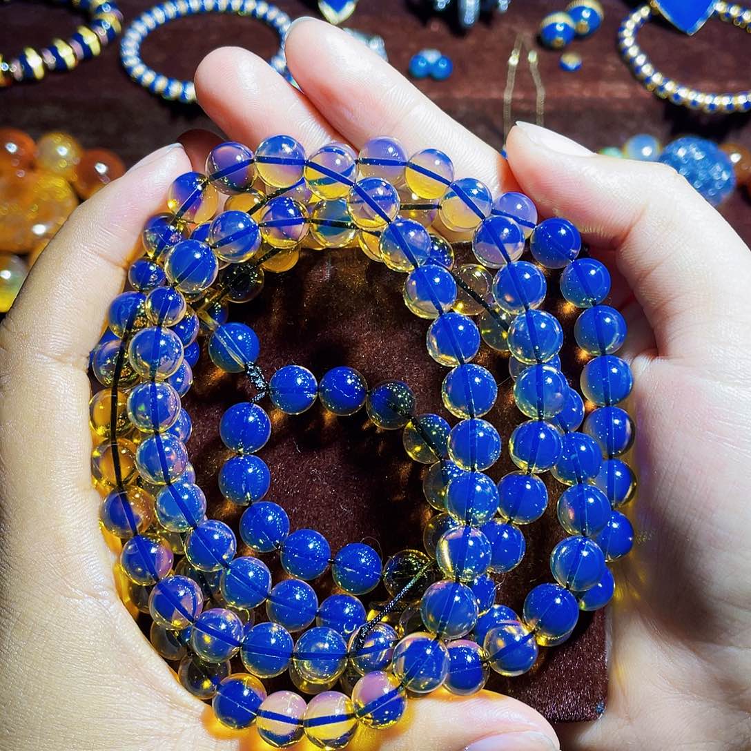 蓝珀裸石未镶嵌7加108毕业品质