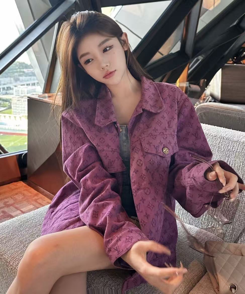 未使用 LouisVuitton/路易威登 满印牛仔外套/48码/LZ1216S9998