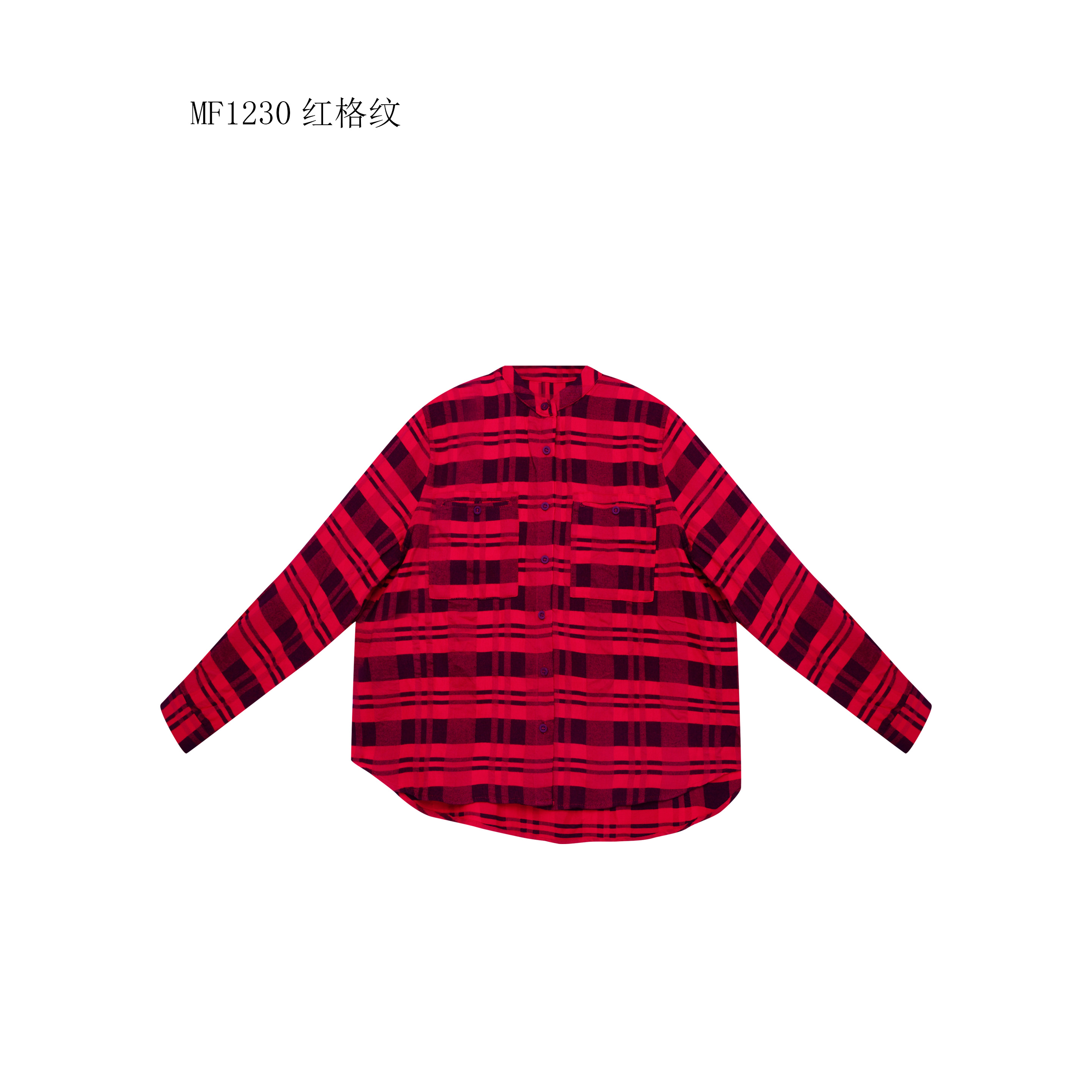 【麻訪家】MF1230红格纹文艺复古宽松休闲百搭长袖开衫上衣
