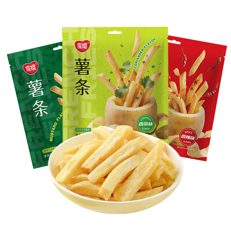 俊琨 薯条 土豆条开袋即食酥脆休闲小零食追剧ZB