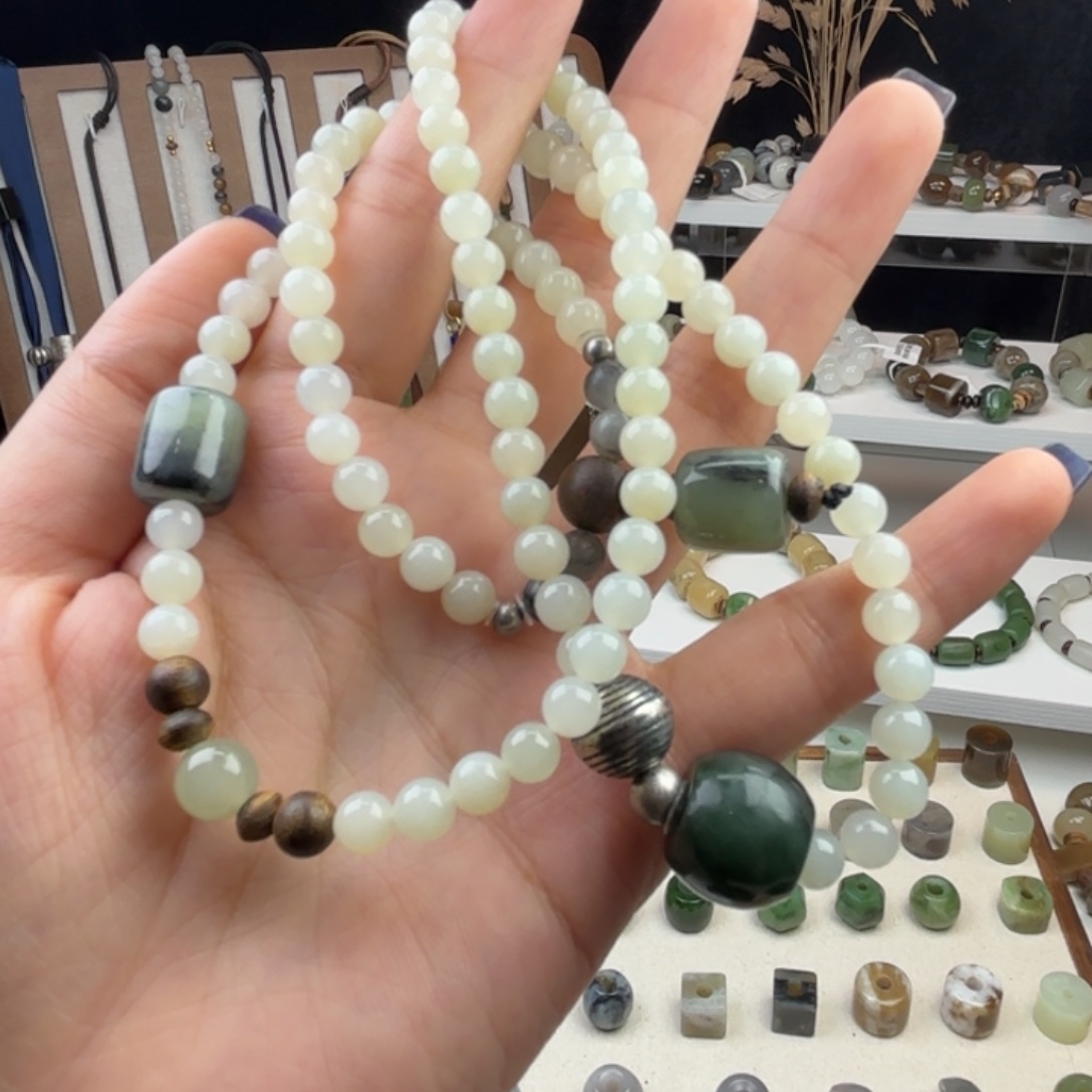 冰***尺和田玉（糖玉）未镶嵌手链