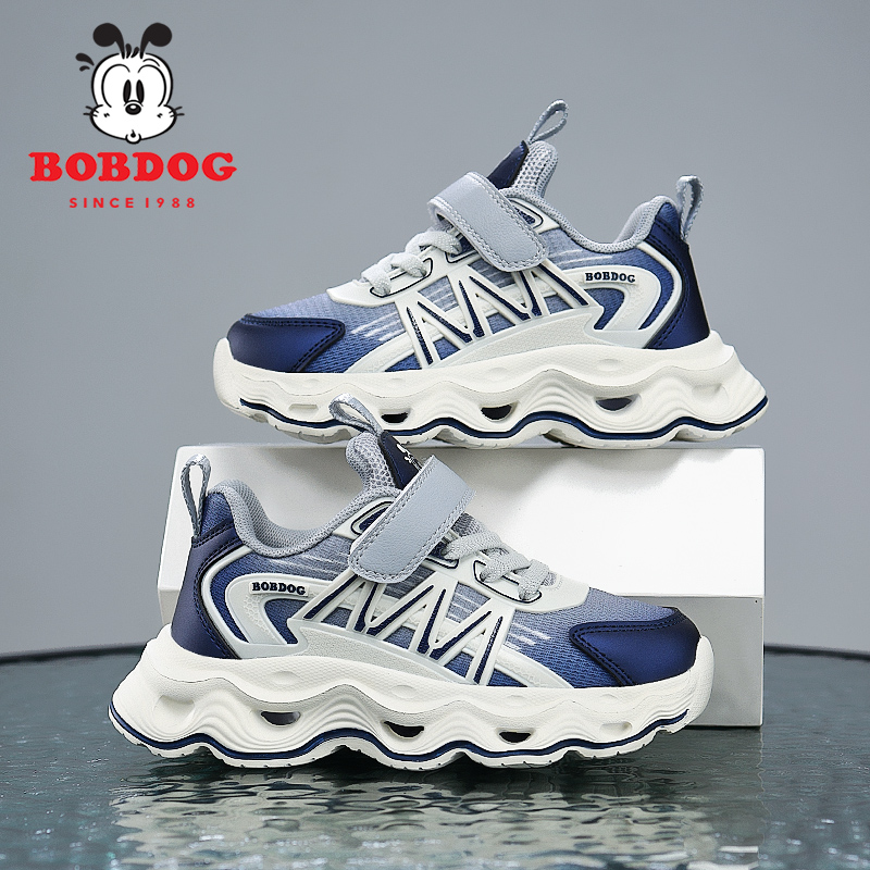 Bobdog/巴布豆童鞋男童女童网面软底透气运动儿童鞋运动鞋7156