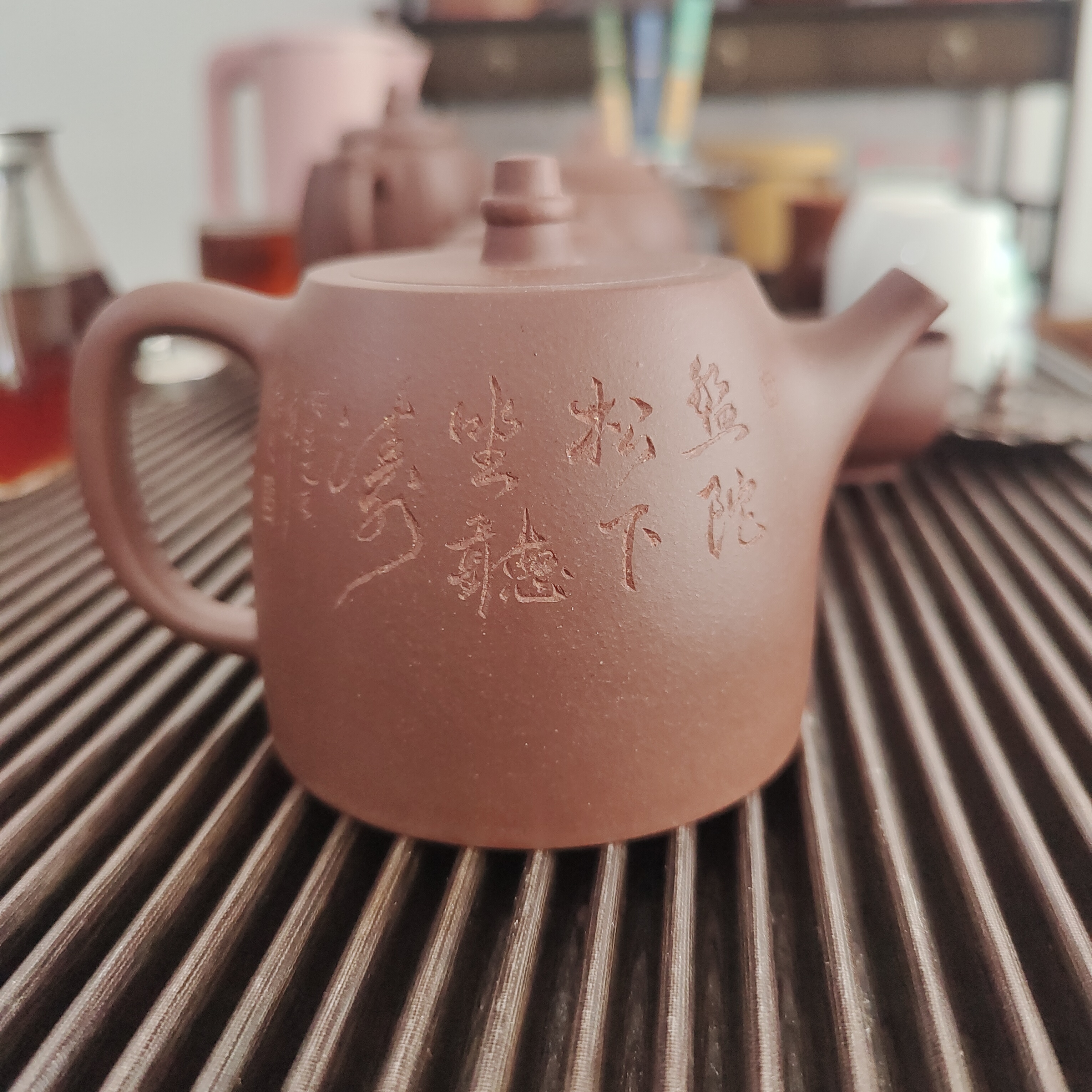 喀左原矿手工紫砂紫泥汉铎壶