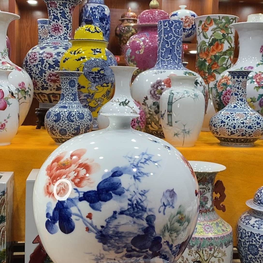 摆件生**隆景德镇陶瓷石榴