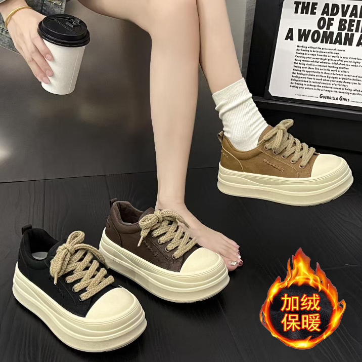 【爆款】厚底小白鞋女款秋季百搭休闲板鞋增高四季款女鞋27222