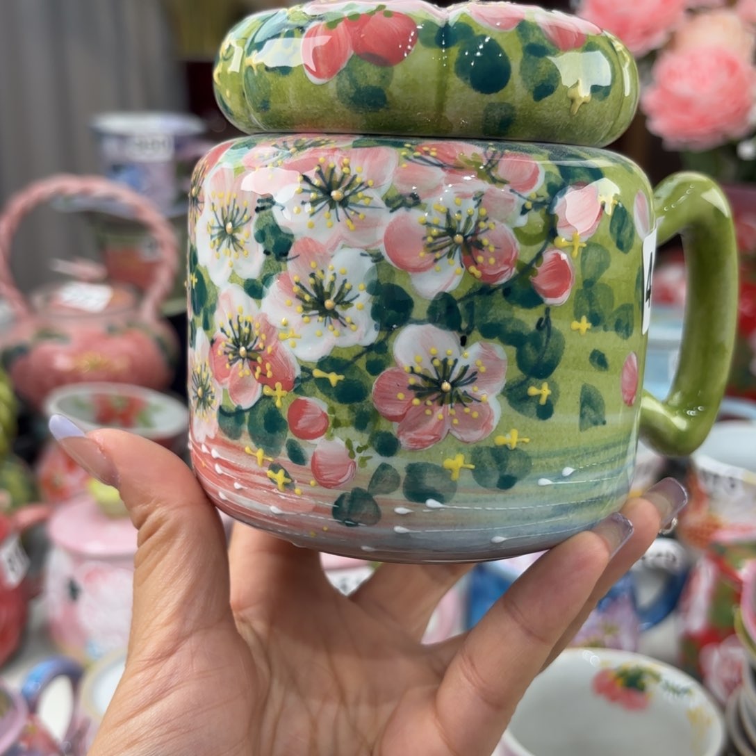 瓷片景德镇手绘高温釉下彩陶瓷茶具