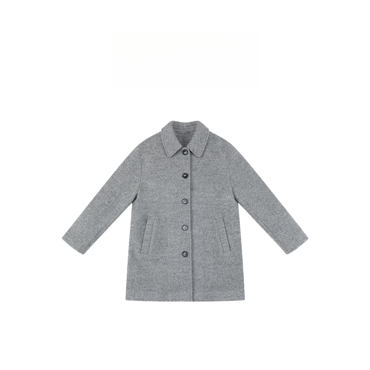 高级感中长款毛呢翻领外套083