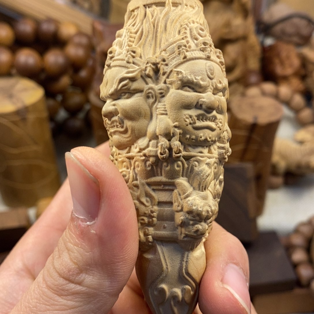 檀香木手串/手链牛***圆奶香把件