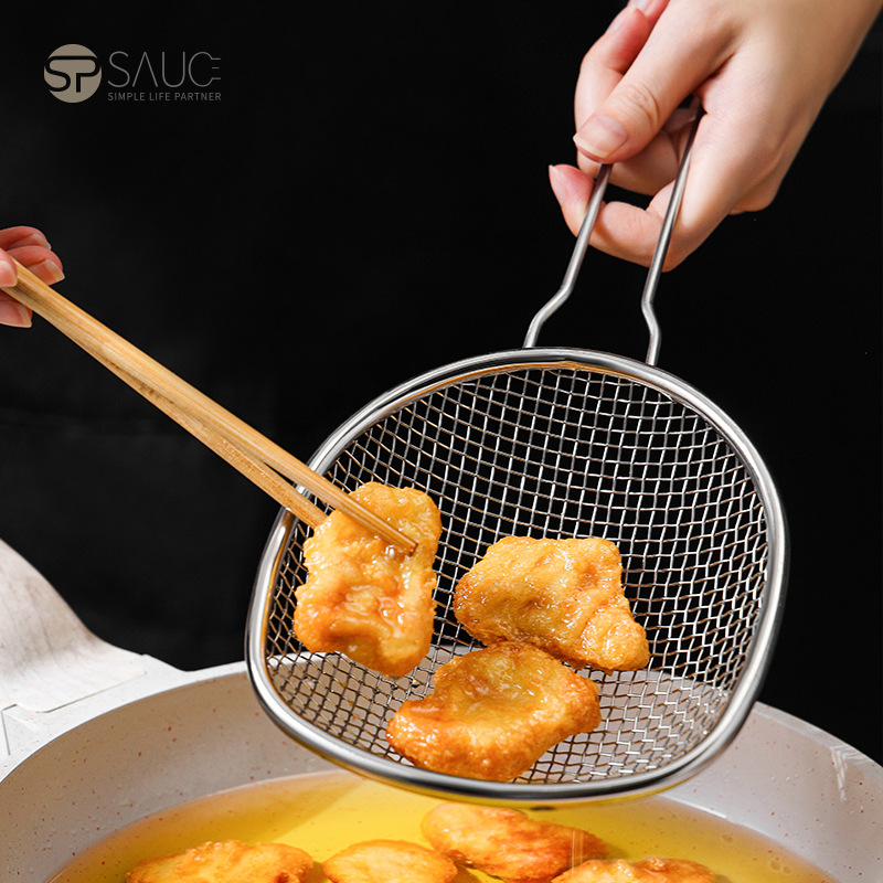 日本SP家用304不锈钢葫芦形漏网 大号煮面耐高温厨房用 067276