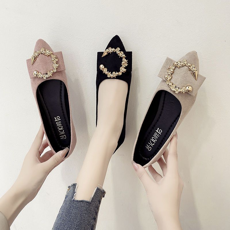 平底鞋百搭职业大码2025夏季新款一脚蹬懒人浅口鞋软底单鞋