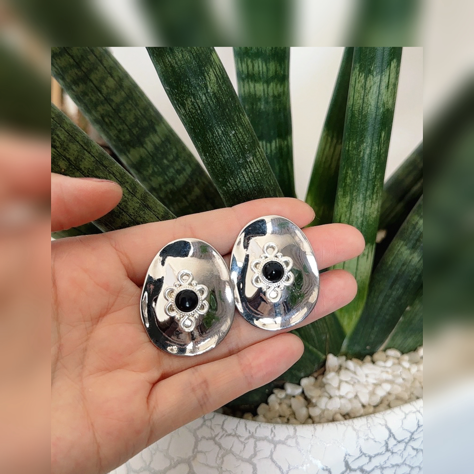 925银耳饰 银针耳钉 民族风 防过敏 御姐气场款 百搭 极简 