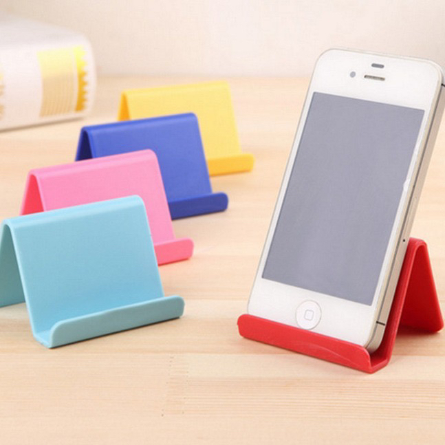 桌面懒人手机支架糖果色手机平板通用手机座小巧便携手机固定底座