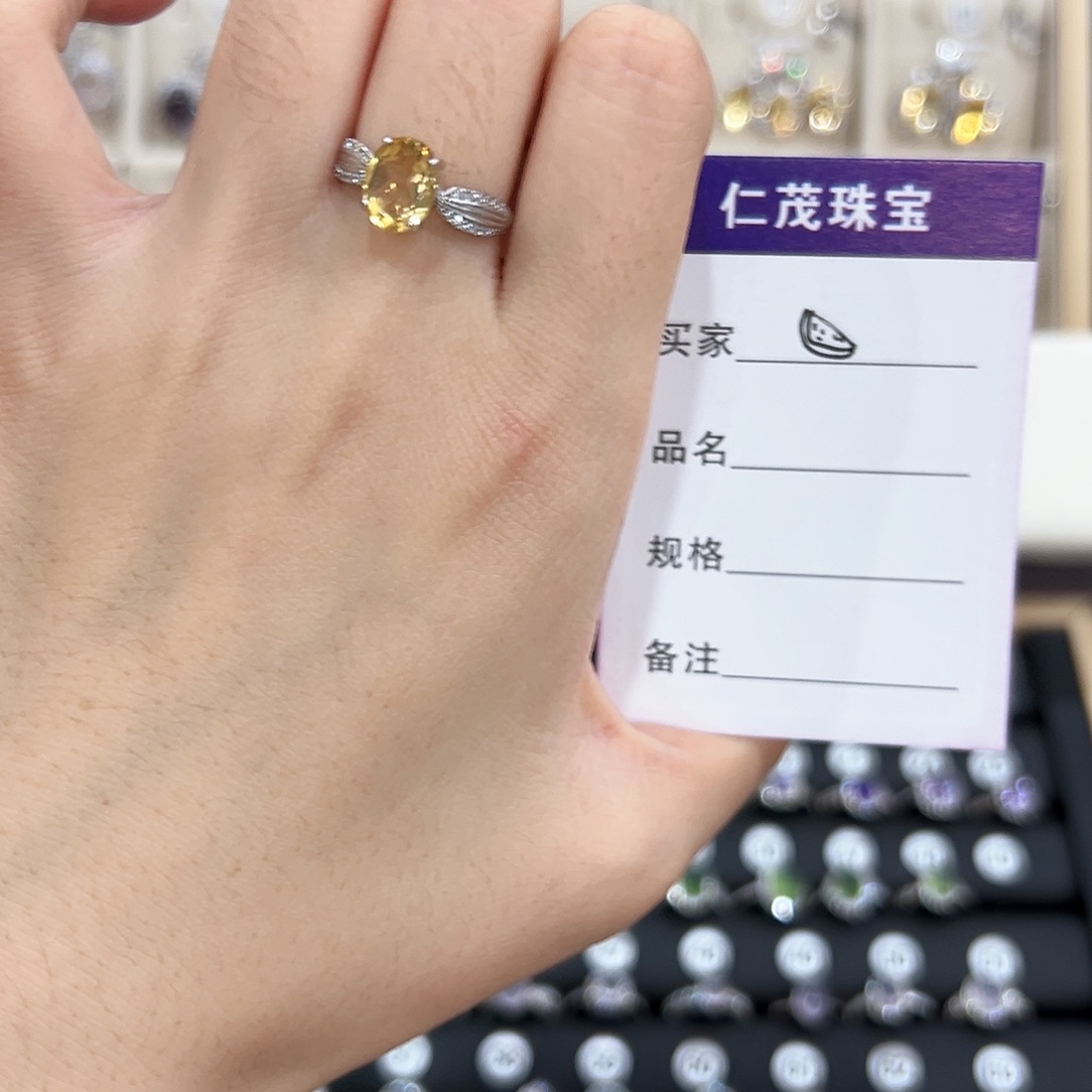 ****戒指水晶银S925镶嵌