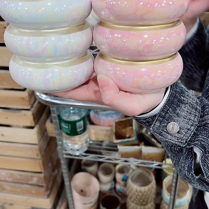 有孔，凑单福利满10元发货陶瓷多肉花盆！