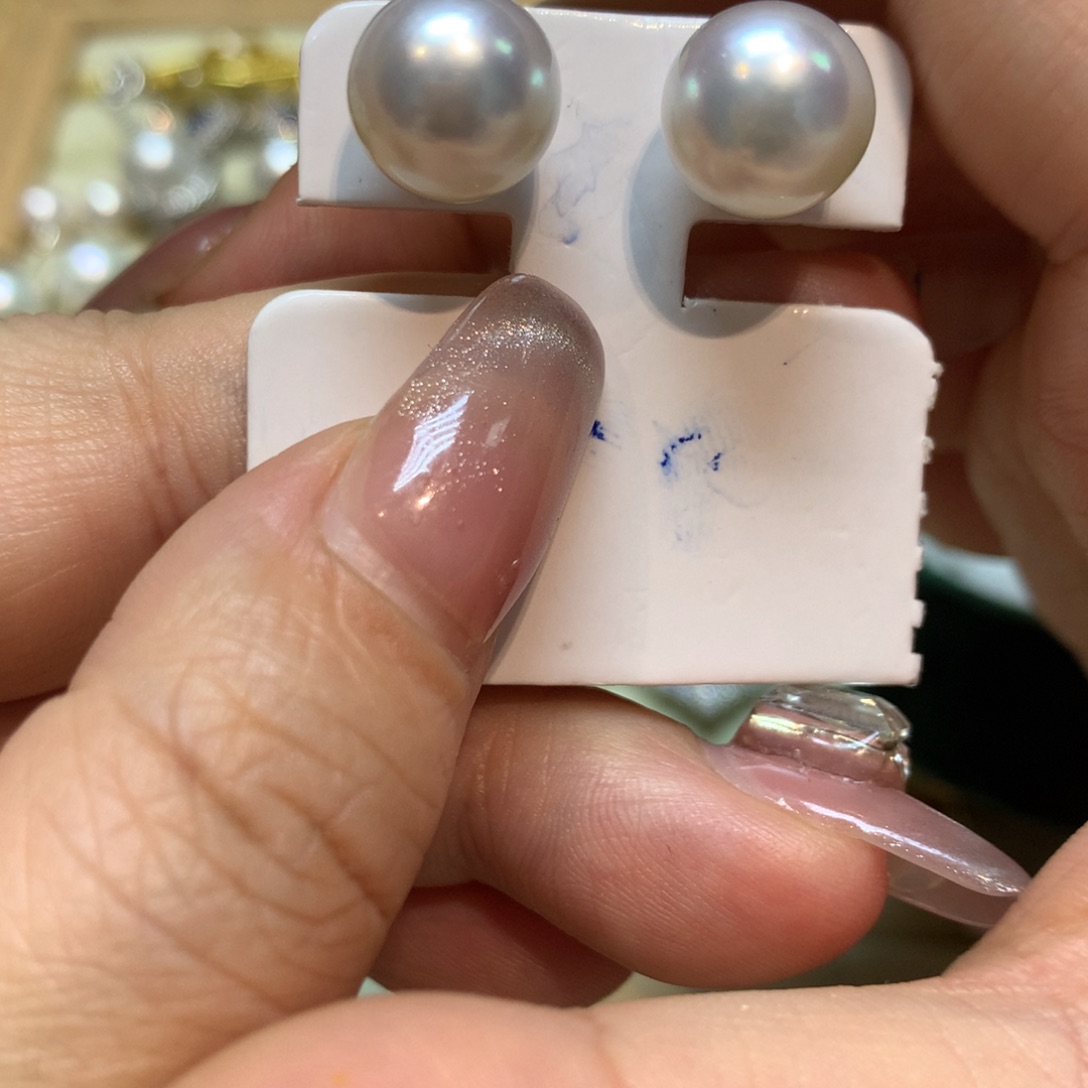 海水珍珠耳饰18K金镶嵌