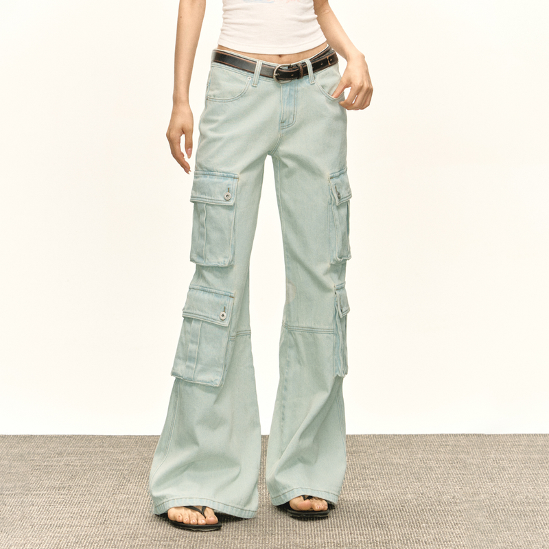 Ariseism 美式复古牛仔裤女秋季新款休闲长裤子