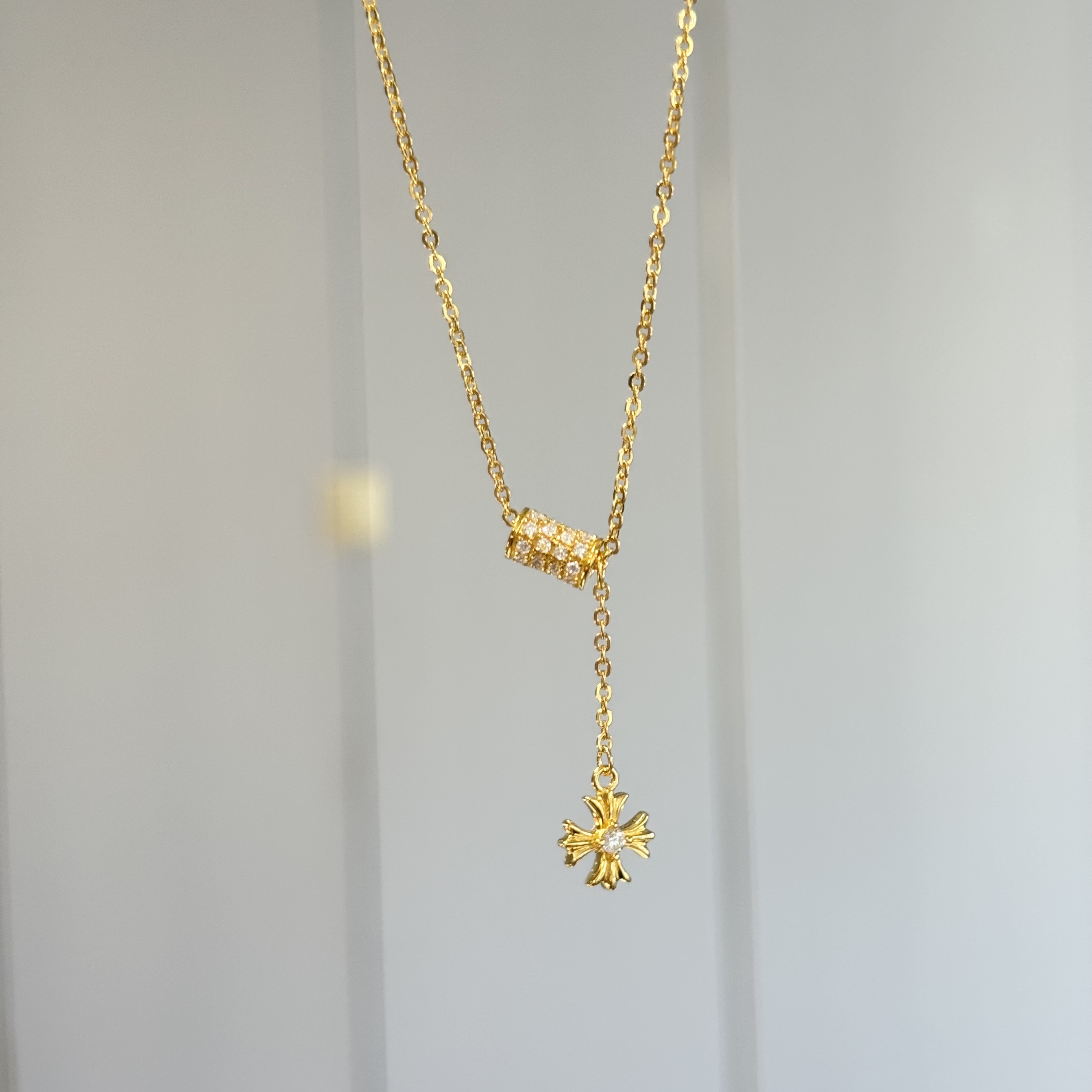 真真专属-V-PT950【PT克罗满钻筒点钻套链】铂金950首饰（附加256）