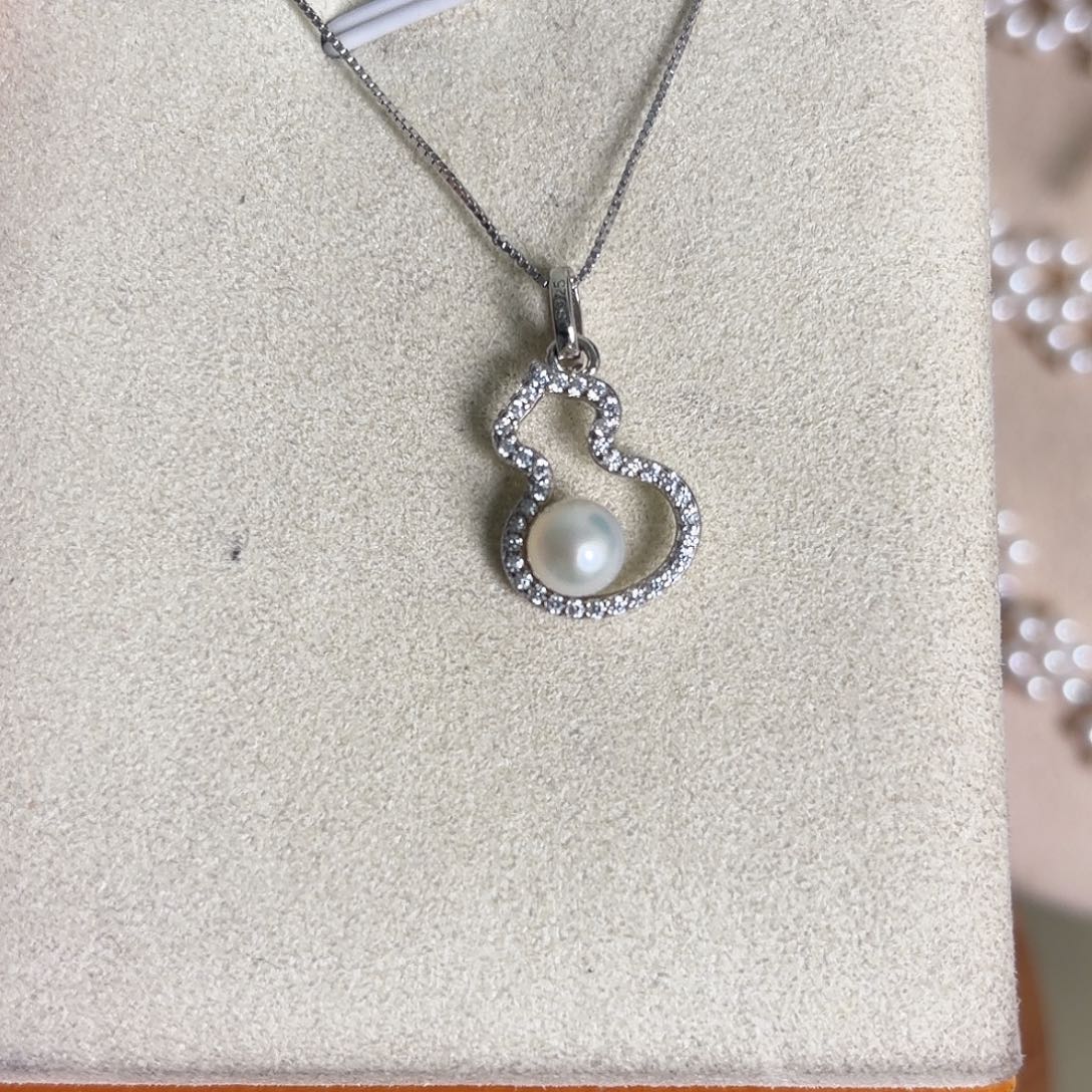 吊坠淡水珍珠银S925镶嵌