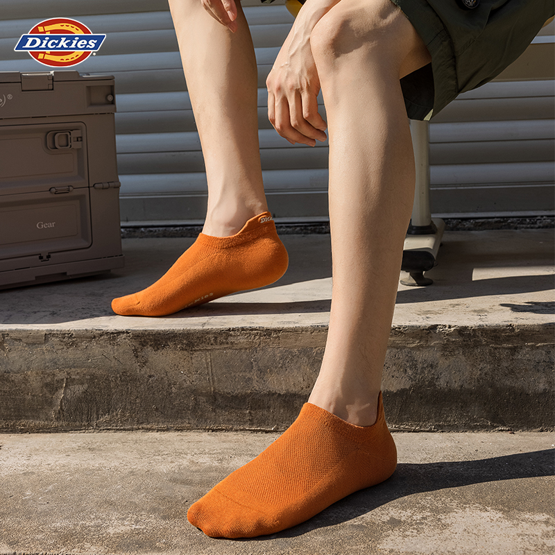 Dickies袜子男夏季薄款隐形不掉跟防臭吸湿排汗透气男士浅口船袜