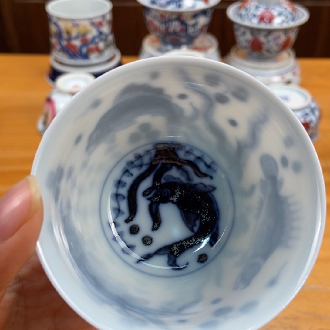 景德镇手绘现代茶具非古董