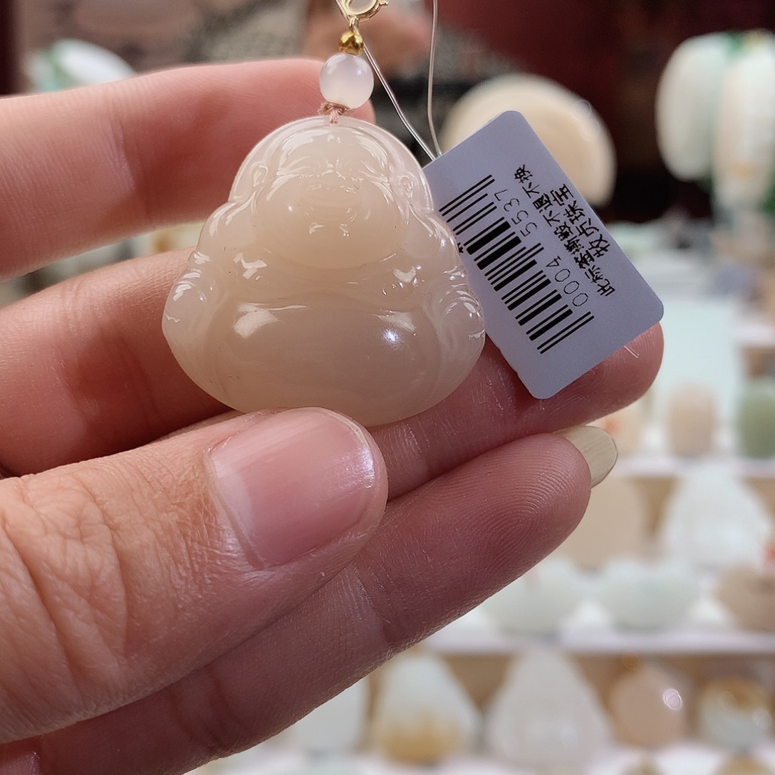 和田玉颈饰未镶嵌双**令