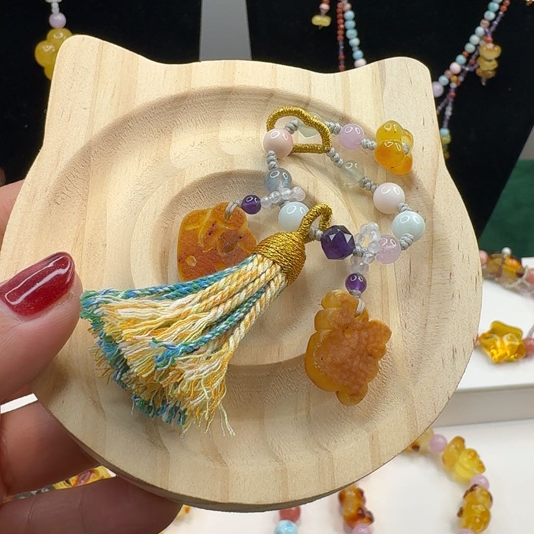 琥珀耳饰未镶嵌琥珀耳饰