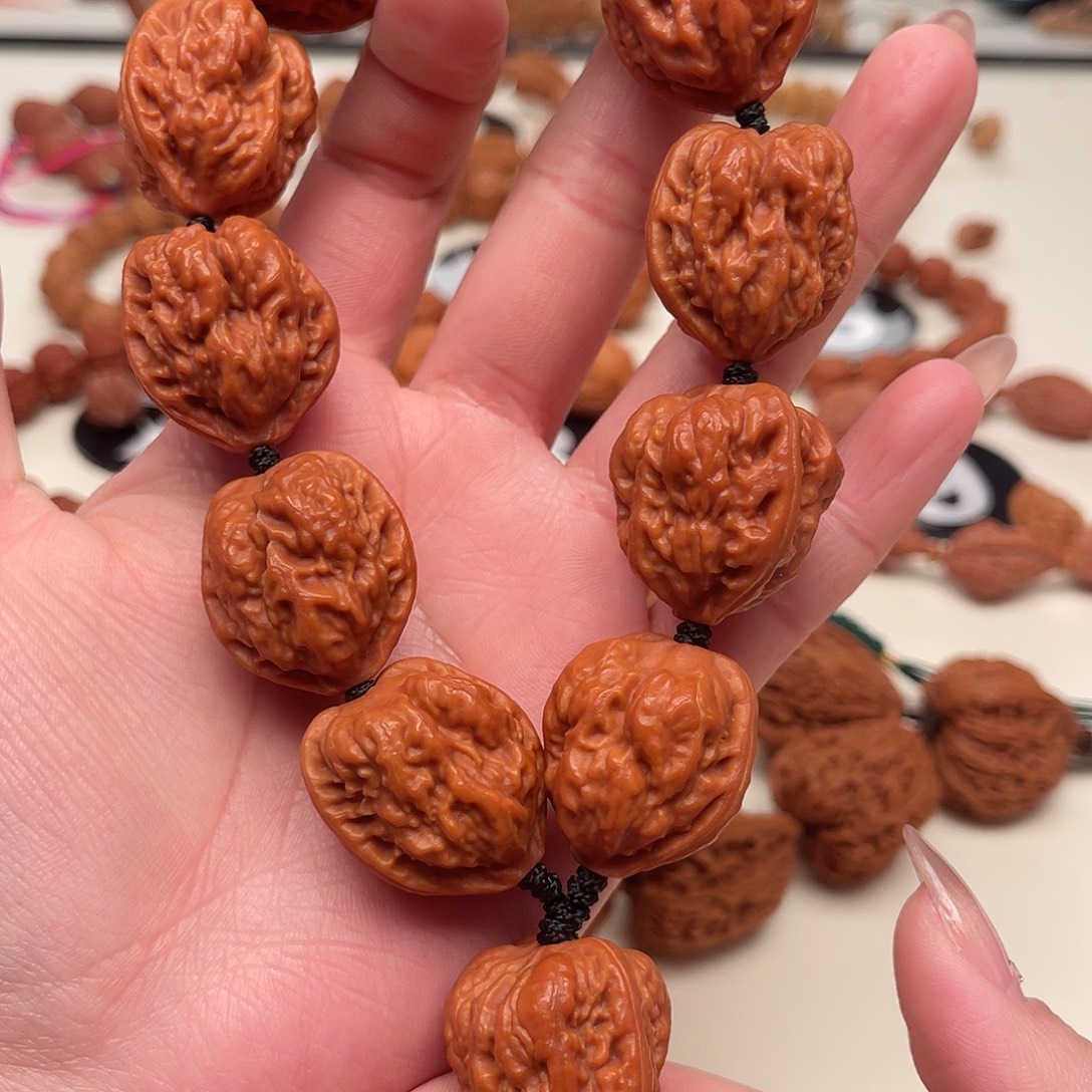 无***趣文玩核桃吊坠蛤蟆头手持