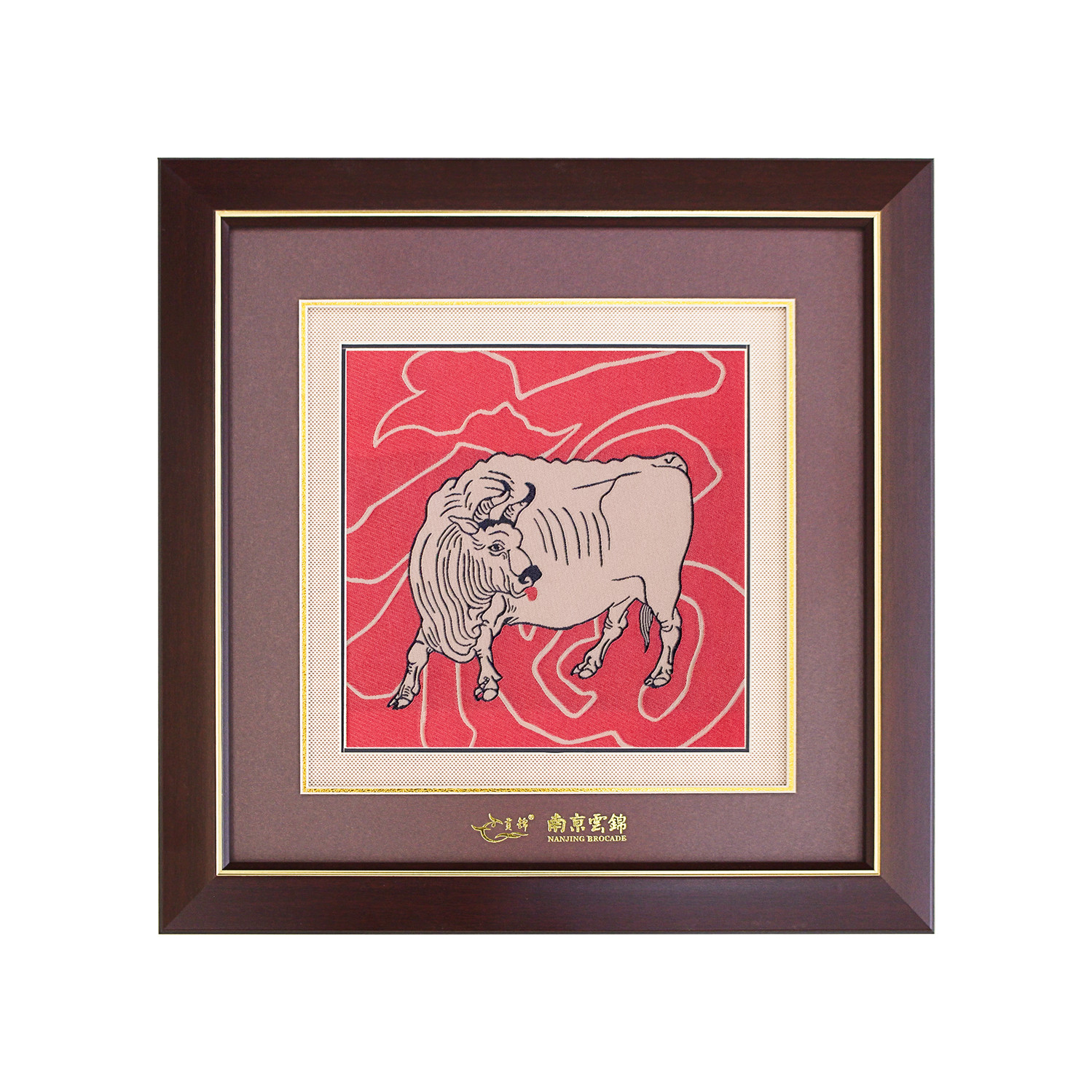 014064 福牛 红 四则框画