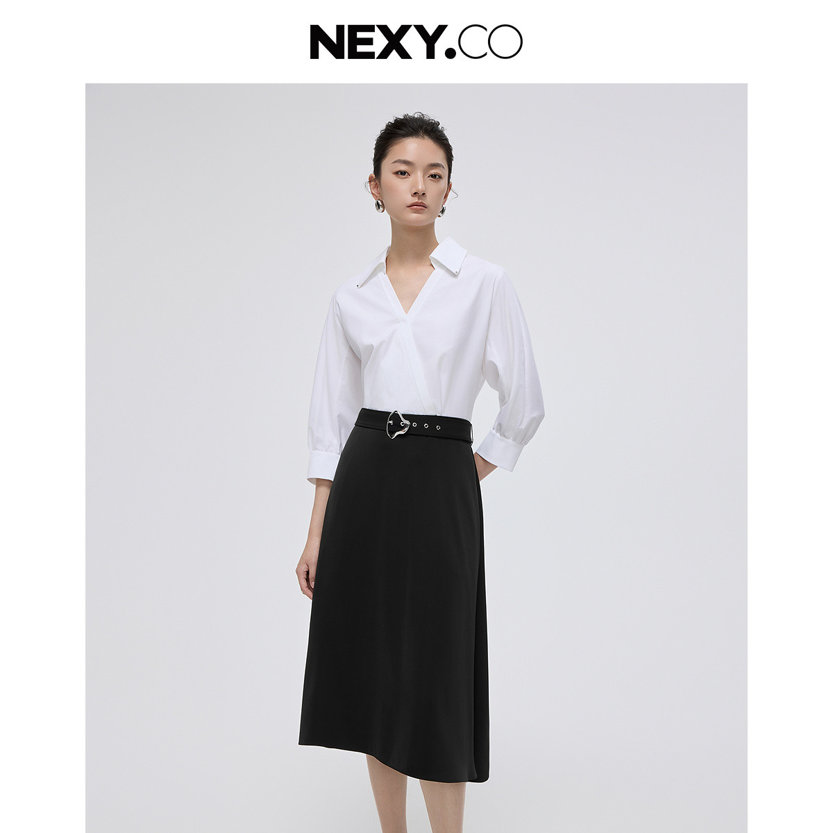 【羊羊专属】25秋季职场ol高级感气质拼接假两件衣裙女XF06023V0