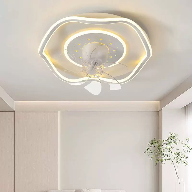 2026年新款全光谱卧室餐厅摇头护眼风扇灯中山灯具