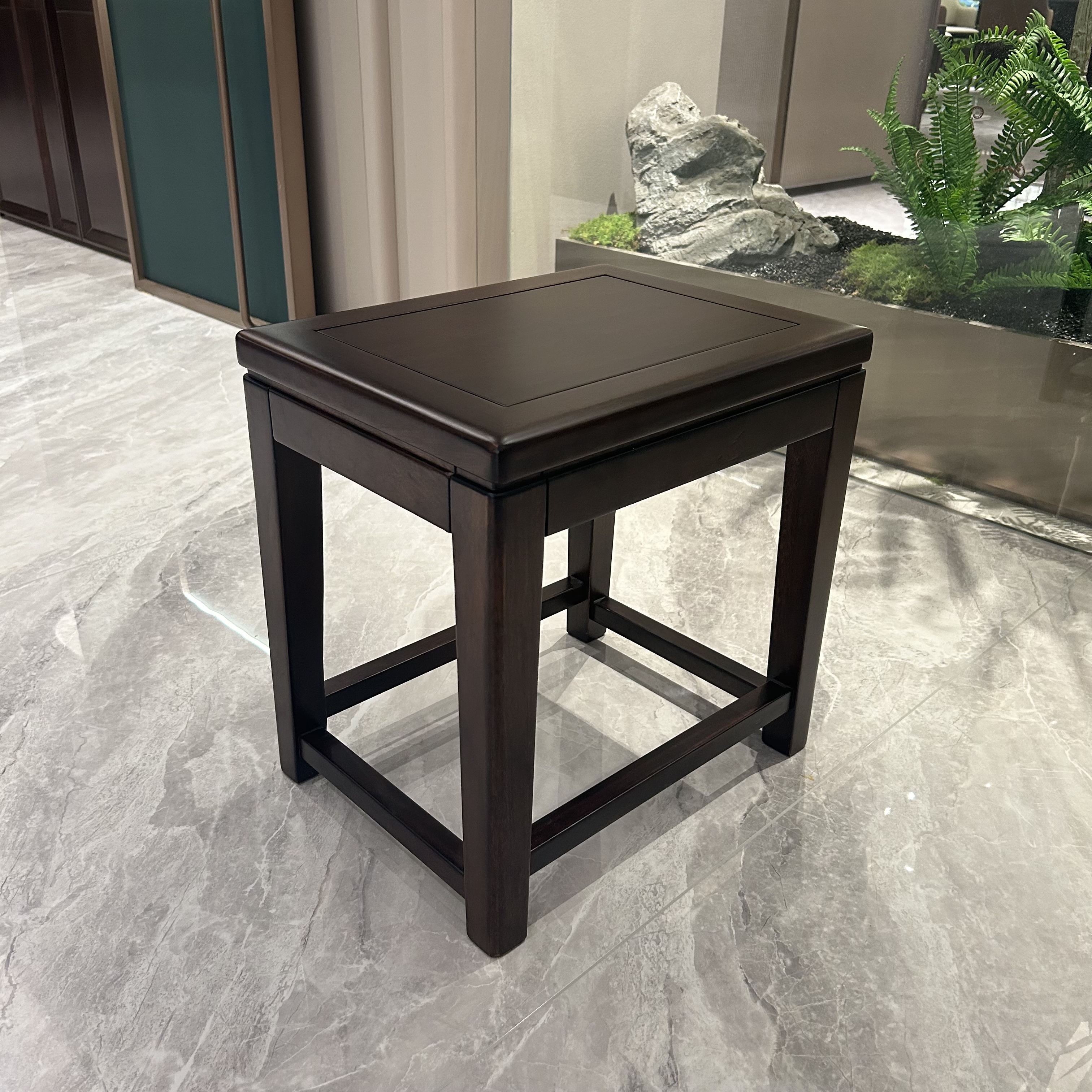 粉丝福利新中式乌金木简约实木凳茶凳阳台凳餐桌凳椅420*320*430