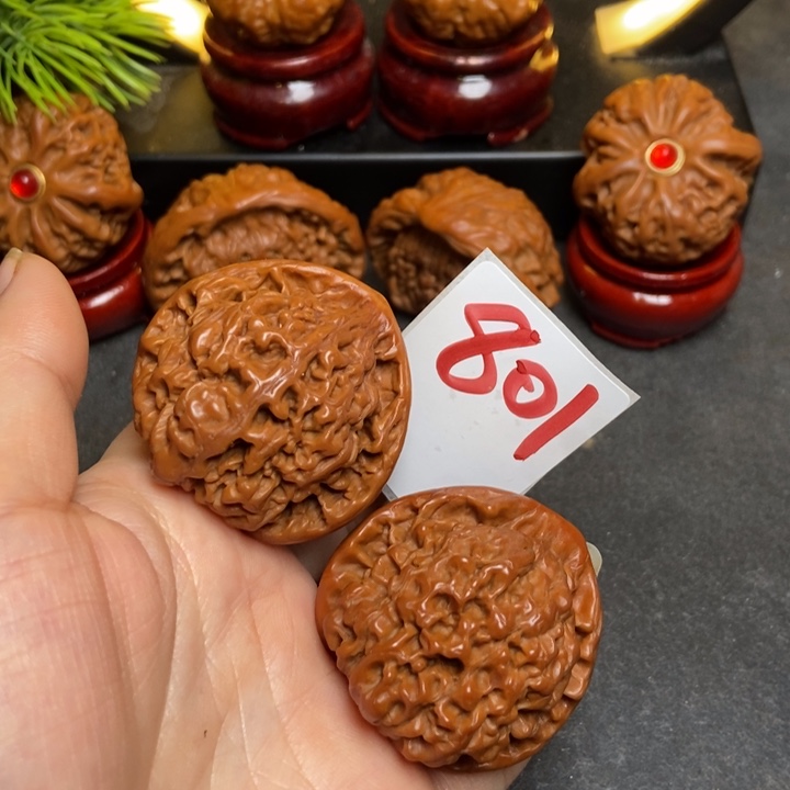 文玩核桃把件42官帽801