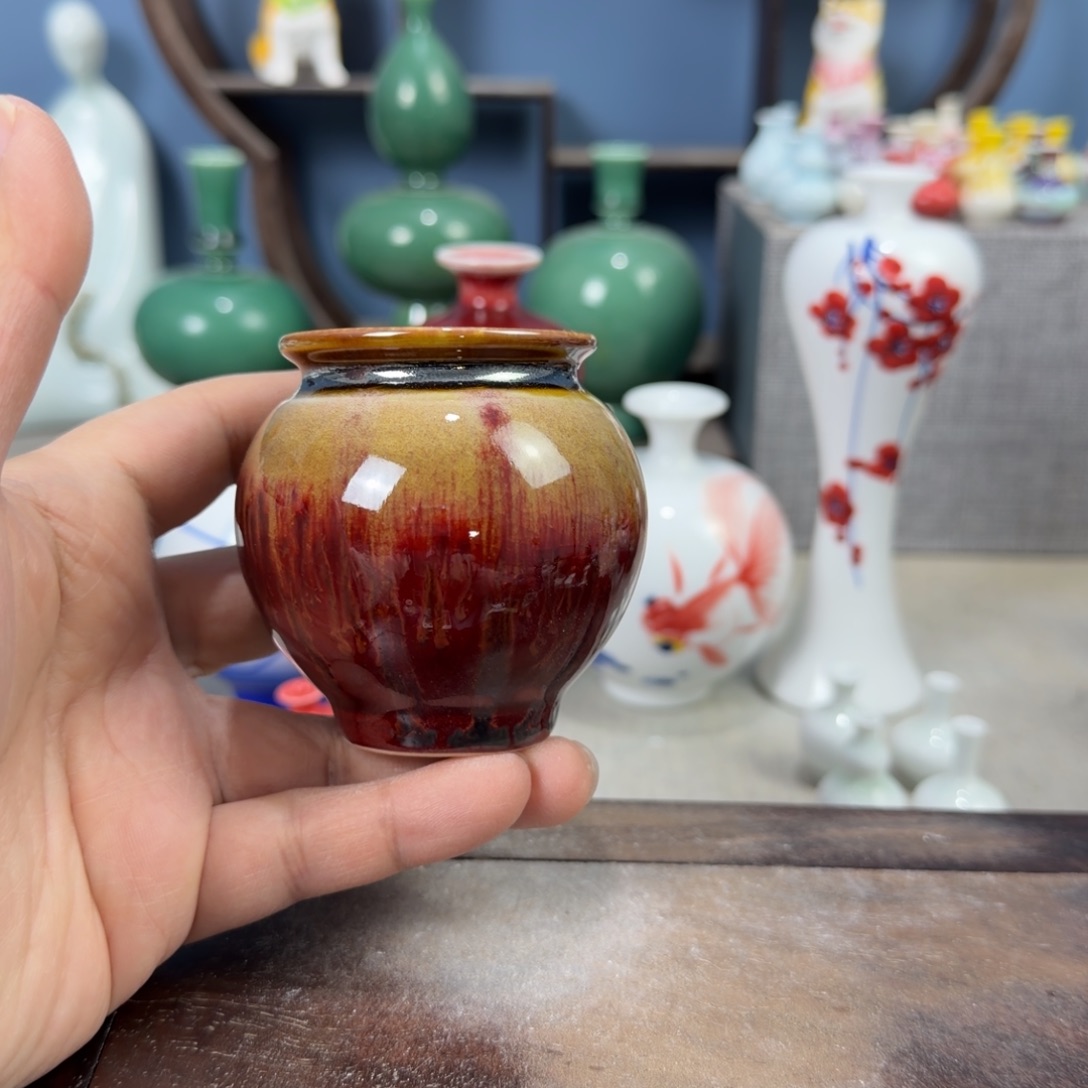 陶瓷手工小花器摆件