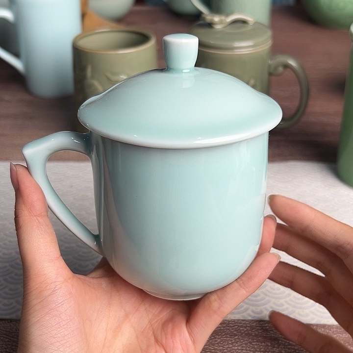 龙泉云间青瓷小米茶器