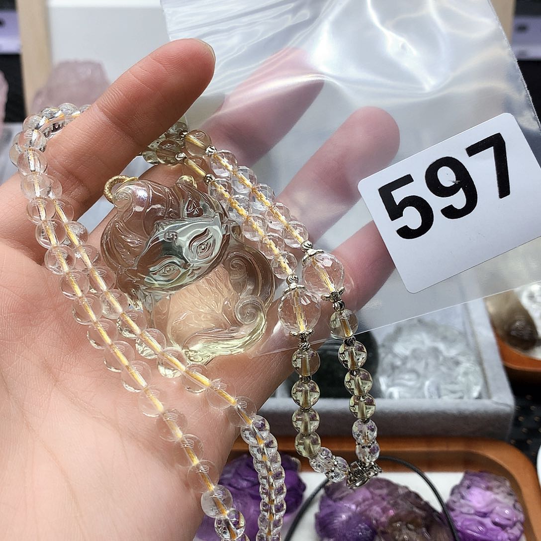 水晶颈饰未镶嵌挂件