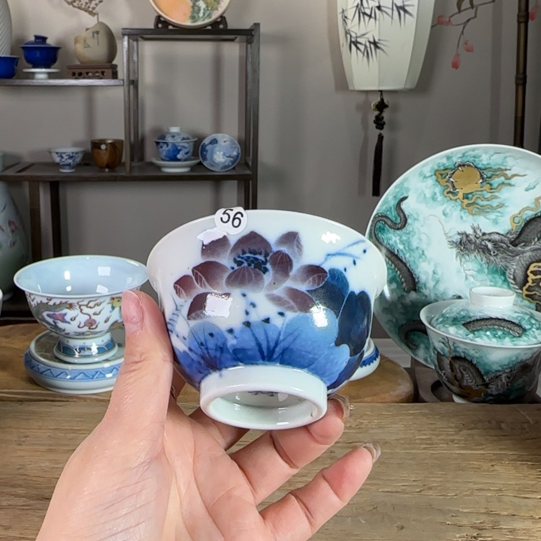 杯景德镇陶瓷柴烧多人