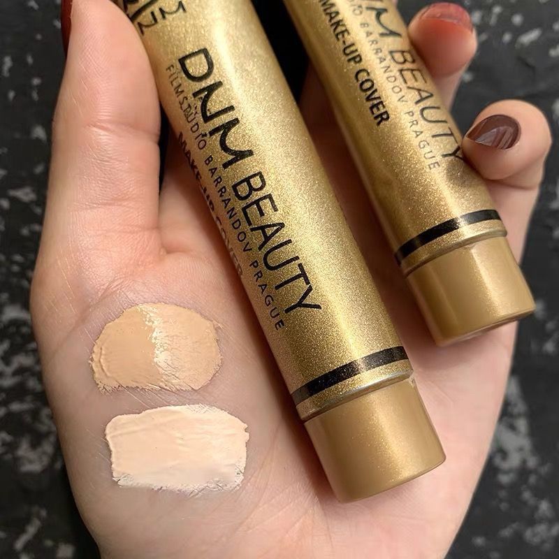 dnm小金管遮瑕膏遮盖痘印疤痕纹身黑眼圈雀斑防水粉底膏女学生