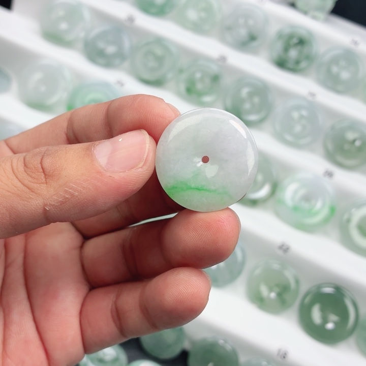 翡翠未镶嵌颈饰缅甸天然A货翡翠27.8-5.6