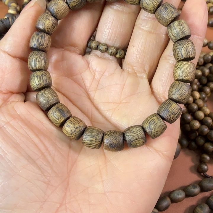 沉香木手串曲*田鼓珠单圈多样性发一