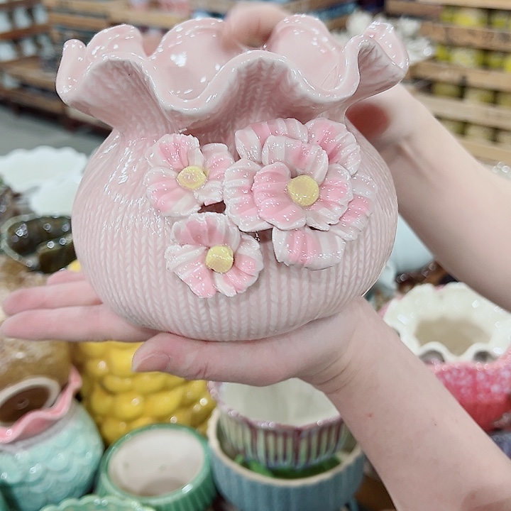 有孔，凑单福利满10元发货陶瓷多肉花盆！