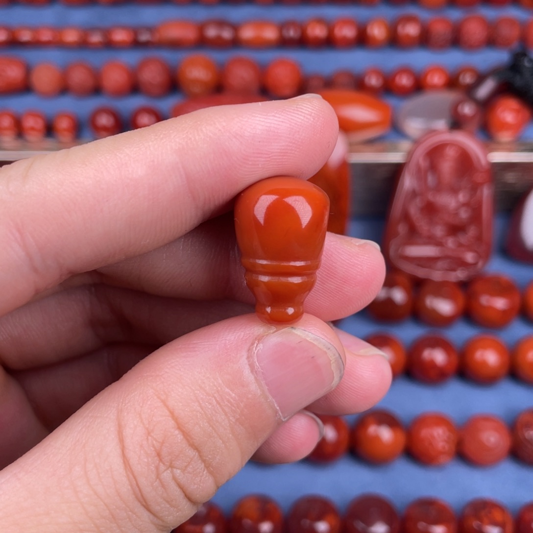 南红玛瑙未镶嵌其他12.5mm瓦西柿子原矿st
