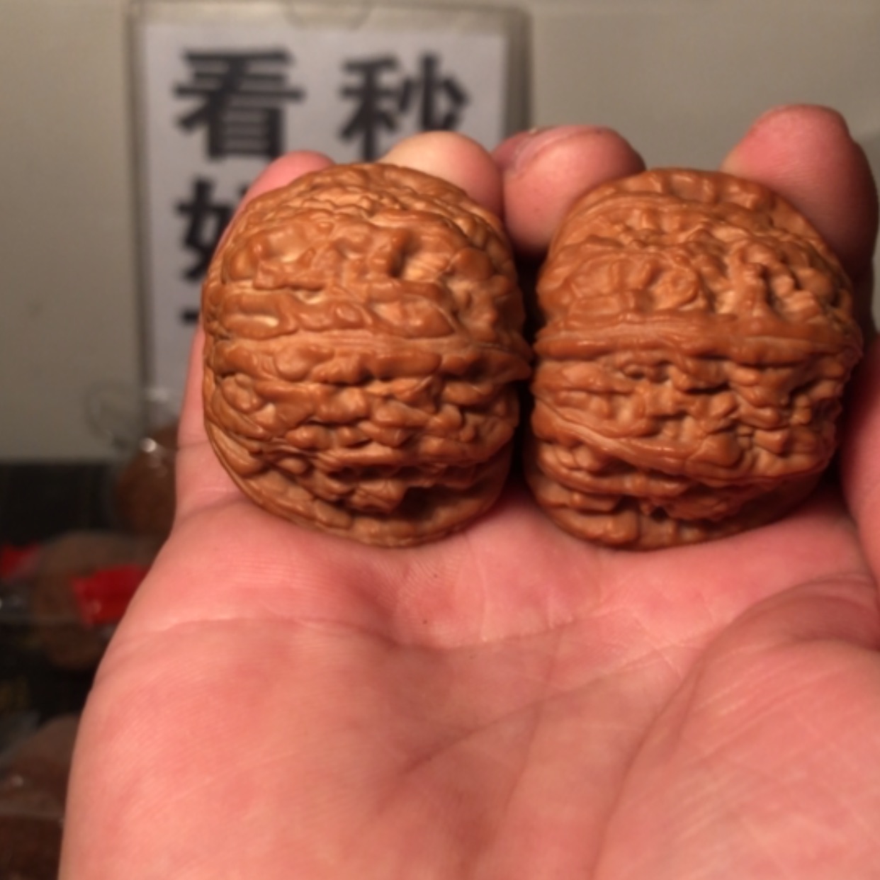 【闪购商品】文玩核桃把件白狮子40